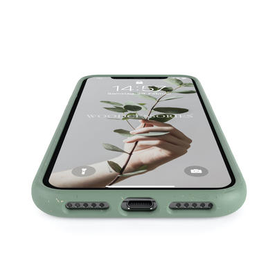 Woodcessories BioCase Antimicrobes Turtle Green pour iPhone SE 3 (2022), SE 2nd gen/8/7/6(s)