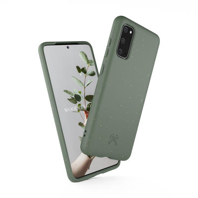 Woodcessories BioCase Antimicrobes Midnight Green pour Samsung S20