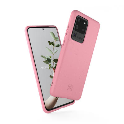 Woodcessories BioCase Antimicrobes Coral Pink pour Samsung S20 Ultra