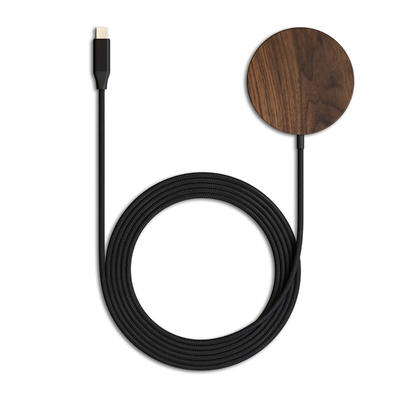 Woodcessories MagPad Walnuss Magnetische Wireless Qi Ladestation