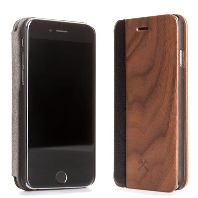 Woodcessories EcoFlip noyer pour iPhone X/XS