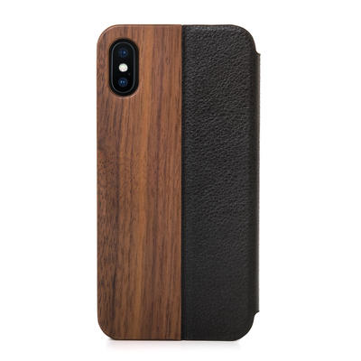 Woodcessories EcoFlip noyer pour iPhone XS Max