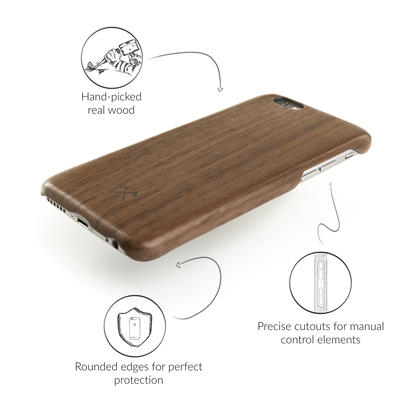 Woodcessories EcoCase Slim Walnuss für iPhone XS Max