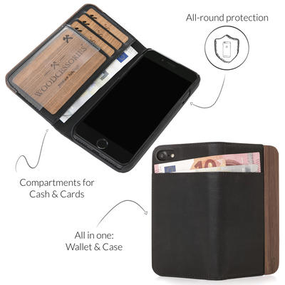 Woodcessories EcoWallet Walnuss für iPhone 11