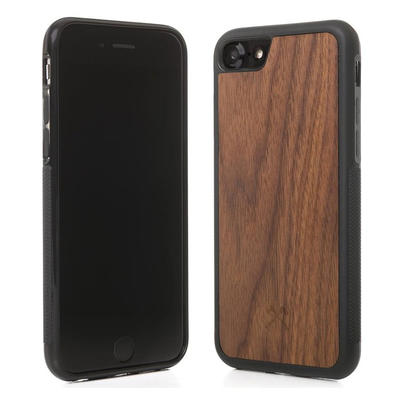 Woodcessories EcoBump Walnuss/Schwarz für iPhone SE 3 (2022)/SE 2nd gen/7/8