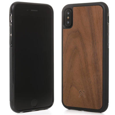 Woodcessories EcoBump noyer/noir pour iPhone X/XS