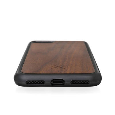 Woodcessories EcoBump noyer/noir pour iPhone X/XS