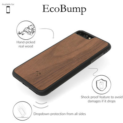 Woodcessories EcoBump Walnuss/Schwarz für iPhone XR