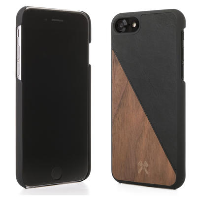 Woodcessories EcoSplit noyer/noir pour iPhone SE 3 (2022)/SE 2nd gen/7/8