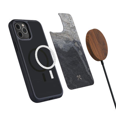 Woodcessories Bumper Case Magsafe Camo Gray für iPhone 12/12 Pro