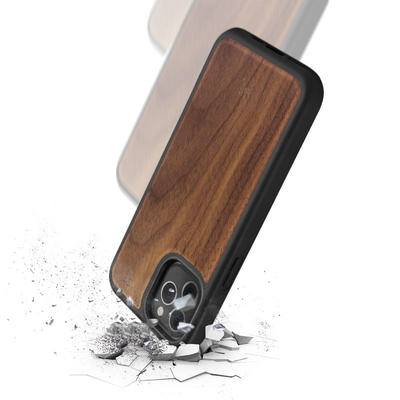 Woodcessories Bumper Case Magsafe Walnuss für iPhone 12 Mini
