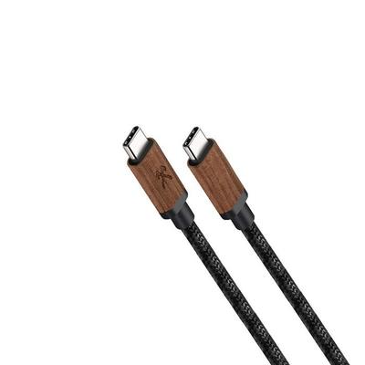 Woodcessories EcoCable Walnuss/Schwarz USB-C Ladekabel
