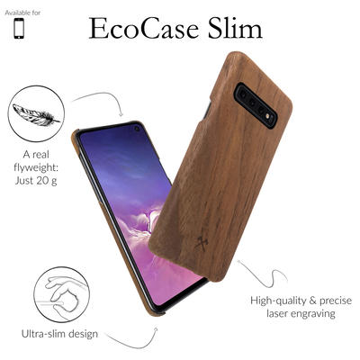 Woodcessories EcoCase Slim Walnuss für Samsung Galaxy S10