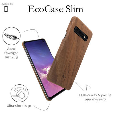 Woodcessories EcoCase Slim Walnuss für Samsung Galaxy S10+