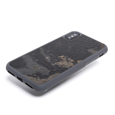 Woodcessories Stone Edition EcoBump Camo Gray pour iPhone X/XS