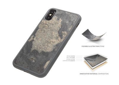 Woodcessories Stone Edition EcoBump Camo Gray pour iPhone X/XS