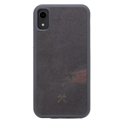 Woodcessories Stone Edition EcoBump Volcano Black für iPhone XR