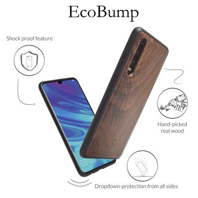 Woodcessories EcoBump noyer/noir pour Huawei P30