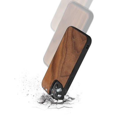 Woodcessories Bumper Case Walnuss für iPhone 13 Mini