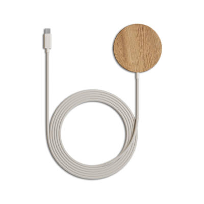 Woodcessories MagPad Eiche Magnetische Wireless Qi Ladestation