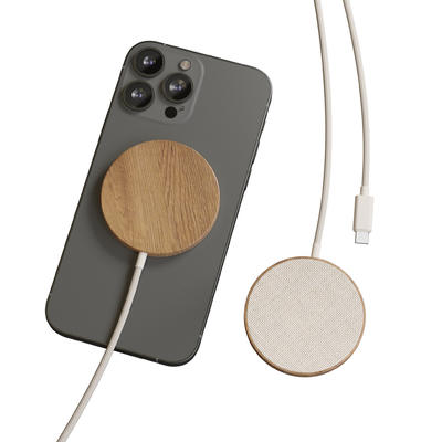 Woodcessories MagPad Eiche Magnetische Wireless Qi Ladestation