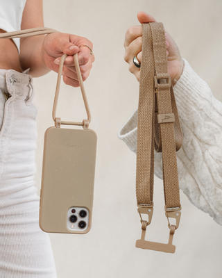 Woodcessories Change Case Bio Taupe + Lanyard pour iPhone 13/14