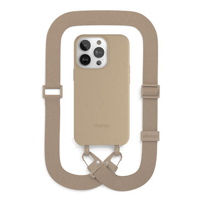 Woodcessories Change Case Bio Taupe + Lanyard pour iPhone 14 Pro