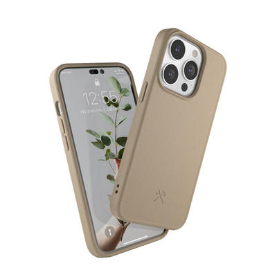 Woodcessories Bio Case Magsafe Taupe pour iPhone 14 Pro