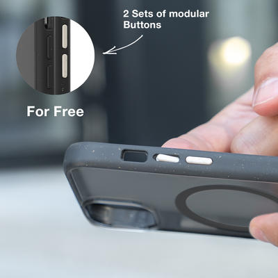 Woodcessories Clear Case Magsafe Noir/Mat pour iPhone 14 Pro Max
