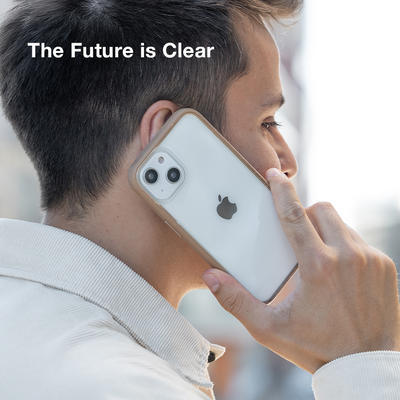 Woodcessories Clear Case Taupe pour iPhone 13/14