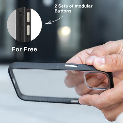 Woodcessories Clear Case Black pour iPhone 14 Plus