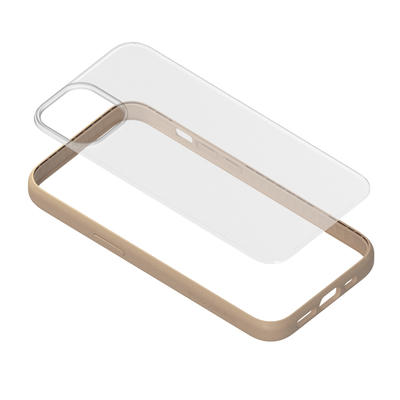 Woodcessories Clear Case Taupe für iPhone 14 Plus