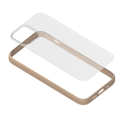 Woodcessories Clear Case Taupe pour iPhone 14 Plus