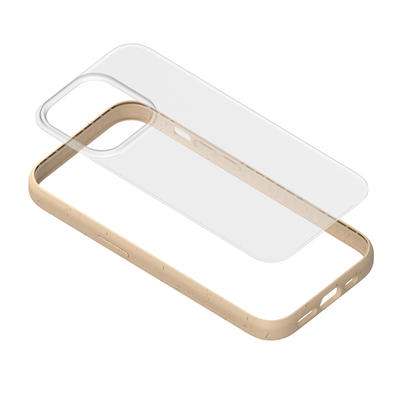 Woodcessories Clear Case Taupe pour iPhone 14 Pro Max