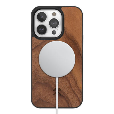 Woodcessories Bumper Case Magsafe Noyer pour iPhone 14 Pro