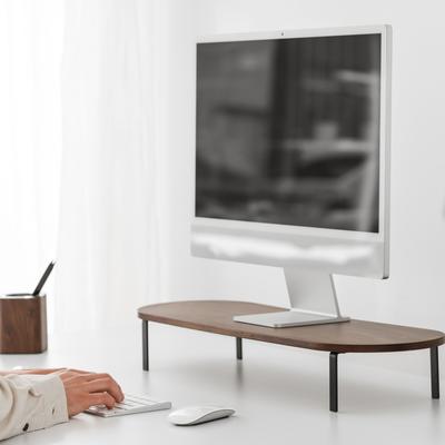 Woodcessories Monitor Stand Single Walnuss/Schwarz