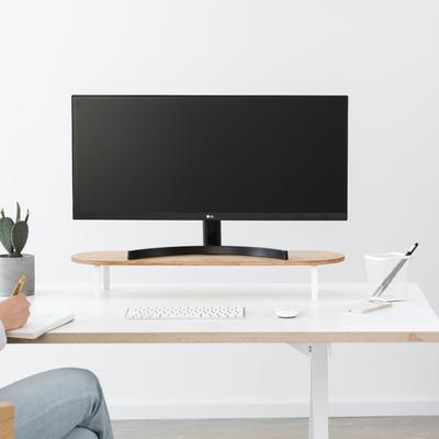 Woodcessories Monitor Stand Single Eiche/Weiss