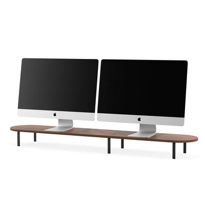 Woodcessories Monitor Stand Dual Walnuss/Schwarz