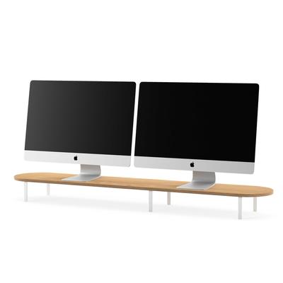 Woodcessories Monitor Stand Dual chêne/blanc