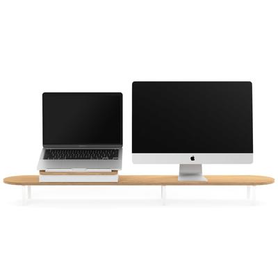 Woodcessories Monitor Stand Dual chêne/blanc