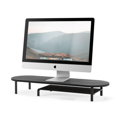 Woodcessories Monitor Stand Single mit Ablage Black Series/Schwarz