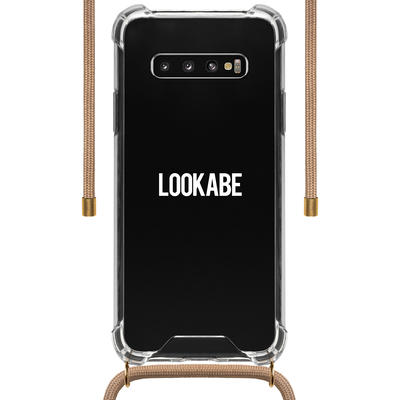 Lookabe Coque transparente avec cordon nude pour Galaxy S10