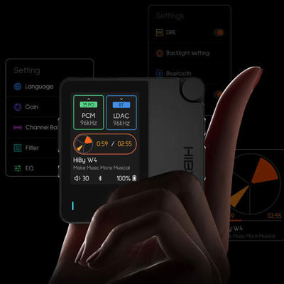 Hiby W4 Schwarz Bluetooth/USB-DAC und Kopfhörerverstärker