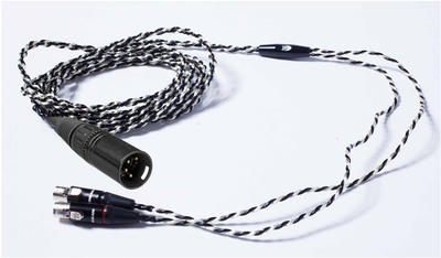 Audeze Premium Câble de casque symétrique 4-pin XLR noir/blanc
