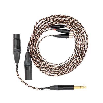 Audeze LCD Premium Combo Kabel mit 4-Pin XLR Stecker plus Adapter 4-Pin XLR auf 6.3mm