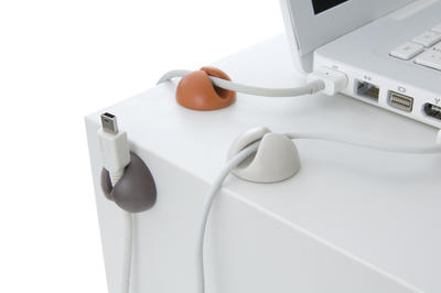 Bluelounge CableDrop Weiss/Orange/Braun