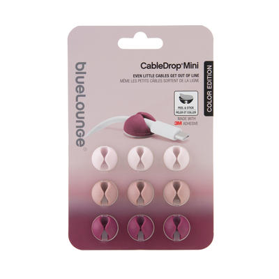 Bluelounge CableDrop Mini rouge ombre (9 pièces)