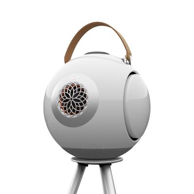 UB+ dB1 Doublebass Weiss/Silber Bluetooth Lautsprecher inkl. Aluminiumständer Silber