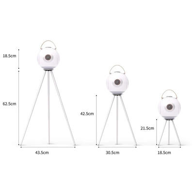 UB+ dB1 Doublebass Weiss/Silber Bluetooth Lautsprecher inkl. Aluminiumständer Silber