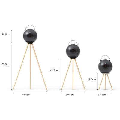 UB+ dB1 Doublebass Gris Métallisé Enceinte Bluetooth avec pied en aluminium Cuivré